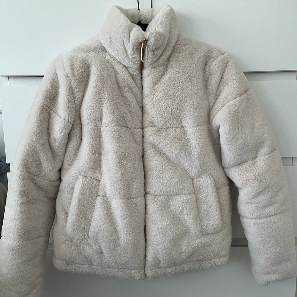 Zara fur zip up jacket